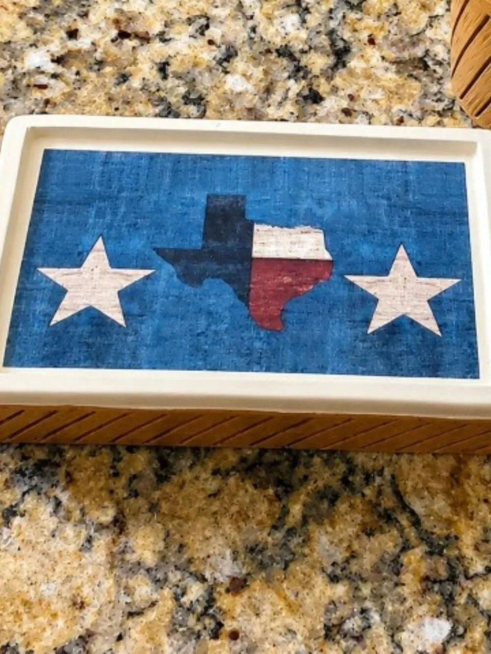 Avanti Texas State Soap Dish and Tumbler Bathroom Decor NWT
